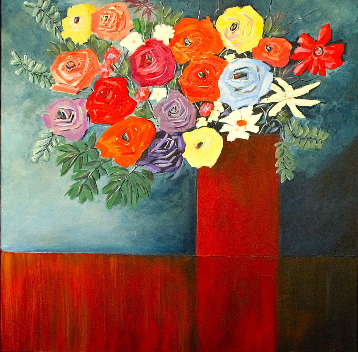 絵画 Ruby-red Flowers Flowers 2 – Rod Arnold Fine Art